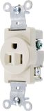15 AMP, 125 Volt, NEMA 5-15r, Commercial Grade, Single Receptacle