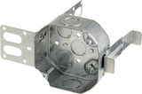 4 in. Steel Octagonal Ceiling Box with Wraparound Bracket, 1-1/2 in. Deep, UL Listing