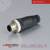 M12 Connector D Coded 4p Male with Cable Plug