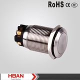 Ce RoHS Hban 19mm Metal Push Button Switch Waterproofed