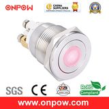 Onpow 19mm Illuminated Push Button Switch (GQ19PF-10D/R/12V/S, CCC, CE, RoHS Compliant)