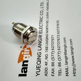 12mm Nickel Plated Brass Raised Head Push Button Metal Electrical Switch