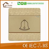 British Standard Door Bell Wall Switch Golden Mosaic Painting