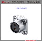 Cnlinko Brand IP67 Power Connector 2pin for Industrial Equipment Panel Mount Socket with Dust Cover