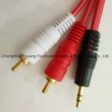 3.5 Stereo to 2r Audio/Video AV RCA Cable