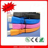 2014 Cheapest Flat HDMI Cable with Dual Color Mould Plug