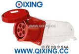 Cee/IEC 32A 5p 400V Red Surface Mounted Socket