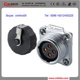 Panel Mount 4pin Female Connector/ Female Socket with Cap