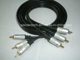 6ft 3RCA to 3RCA RGB Cable, Metal Housing