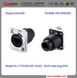 IP67 Waterproof 8p8c RJ45 Panel Mount Female Socket Connector Front Fastened