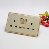 Customized Logo 2 Gang Switch Double Socket W/N