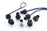 M12 4pin Female Panel Mount Connector Front Fastened Plastic Screw Wire Connector