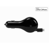 1A 8 Pin Retractable Car Charger for iPhone with 2.5 FT Charging Cable for Apple 