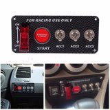12V Racing Car Engine Start Push Button Ignition Switch Panel 5 in 1 LED Toggle Switch