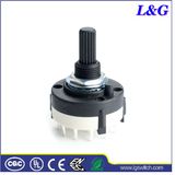 PA66 Sp6t 360 Degrees Rotate 6 Position Rotary Switch