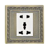 British Standard Brass Wall Power Socket