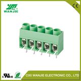 PCB Terminal Block Screw Connector with High Voltage Wj167/167r, Pitch 5.00mm