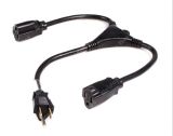 Us 3 Conductor Y Splitter Power Extension Cord (WD4-004)