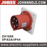 IP44 5p 63A Panel Mounted Industrial Plug