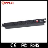 Rack Mount Black 6 Ports Socket Power Strip