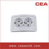 10A/16A European/German Double Shucko Socket Outlet