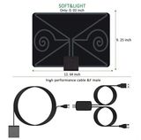 Cjh Amplified Indoor HDTV Antenna for UHF/VHF/FM Thin Flat Design