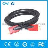 Two-Tone Metal Assembly HDMI 19pin Plug to Plug Cable with Braiding