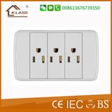 Made in China Fire Resistant PC Universal Triple Wall Socket