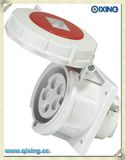 IP67 32A 5p Red Panel Mounted Socket