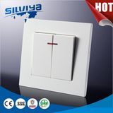 Two Gang One Way European Electric Wall Switch