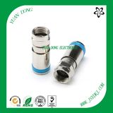 Electronic Male Connector RG6 Compression Coaxial Cable Connector