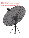 7m22feet700cm C Band Satellite Mesh TV Parabolic Outdoor Dish Antenna