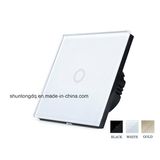 Touch Switch on off Control 1 Gang 1 Way EU Standard Crystal Glass Panel Wall Switch Waterproof Sensor Light Switch