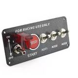 12V Racing Car LED Toggle Ignition Switch Panel Engine Start Push Button