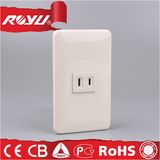 Saudi Arabia Saso Approved Beige 2gang 10A Electrical Power Socket