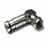 R/a F Male Compression Type Connector with Brass/Zinc Body