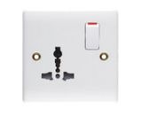 13A Switched Functional Socket, Multi Socket with Switch, Universal Wall Socket