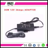 12V 3A 36W LED Driver, LED Charger, 36W LED Adaptor, Plastic LED Adapter, Black Adapter, AC to DC Adaptor, 36W LED Power Supply, Constant Voltage DC12V Adapter