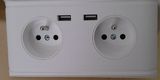 French Type USB Wall Socket, Poland USB Wall Socket