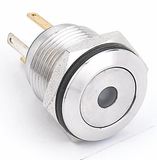19mm Industrial Dustproof DOT Illuminated Metal Push Button Switch