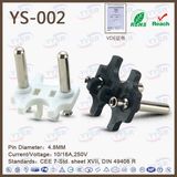 VDE Holland Plug Insert with Two Hollow Pins