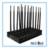 42W Stationary Jammer/Blocker, 16 Antennas Cellular Phone VHF, UHF, GPS and Remote Control Signals Jammer