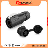 Cnlinko Popular Selling 7pin Panel Mounted Power Supply Plugs and Sockets Male and Female Electrical Waterproof IP67 Connector
