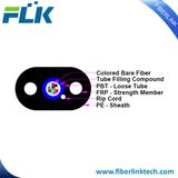 FTTH Optical Fiber 12 Cores Flat Drop Cable with Rip Cord