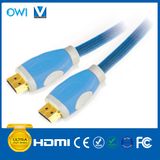 Two-Tone Hemp Rope HDMI 19pin Plug-Plug Cable for Cellphone Camcorders HDTV