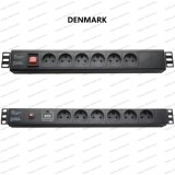 19 Inch Denmark Type Universal Socket Network Cabinet and Rack PDU