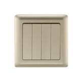 4 Gang 1 Way Electronic Wall Switch