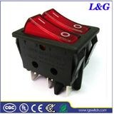 Dpdt 4 Position 16A Illuminate Rocker Switch for Oven, Heater