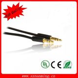 Gold Plated 3.5mm Stereo 4 Pole Aux Auxiliary Audio Cable for iPhone