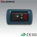 Factory Supply Italian 4 Module Wall Switch and Socket